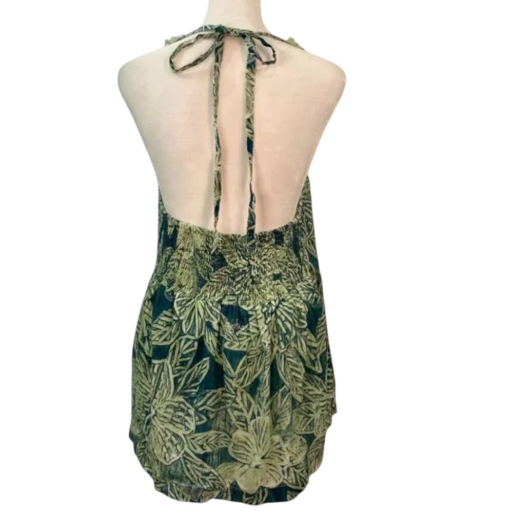 Honolua Wahine Tropical Halter Top Medium - Picture 3 of 9